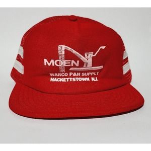 Vintage Trucker Hat Cap Mesh Snapback Moen Faucet Hackettstown NJ  USA